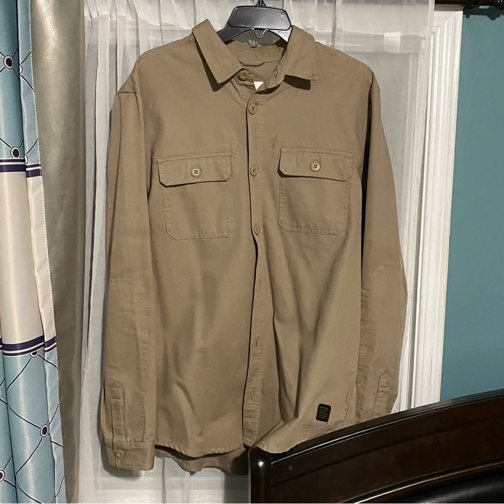 Frank and Oak Cream tone button up